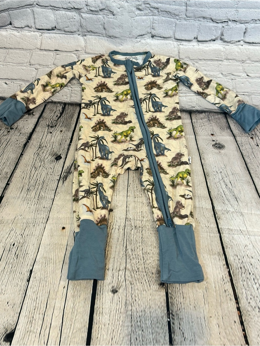 Bundle of Joy Dinosaur Pattern Bamboo Zippie Romper